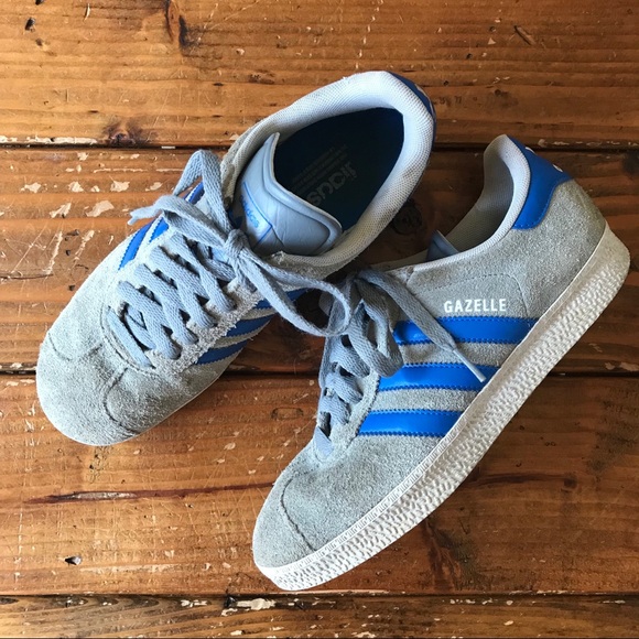 adidas gazelle grey and blue